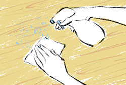 スプレーでシュシュっと